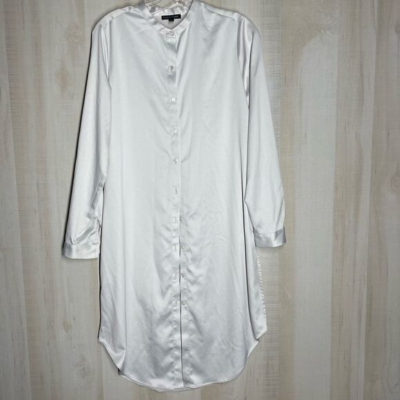 Eileen Fisher silver gray long tunic top, size XS - Picture 5 of 15